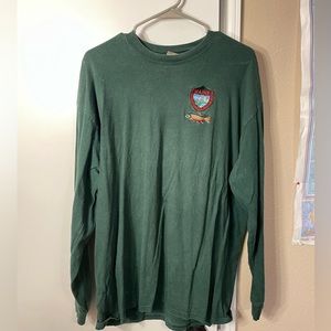 Embroidered long sleeve heavy cotton trout shirt